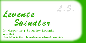 levente spindler business card